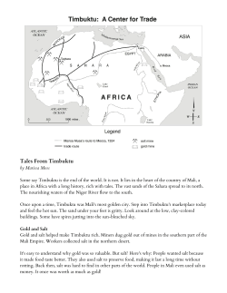Mali, Mansa Musa, Timbuktu - Haiku!