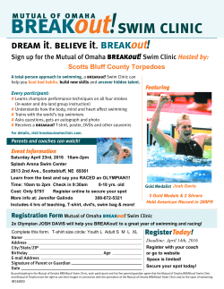 breakout!swim clinic - Scotts Bluff County Torpedoes