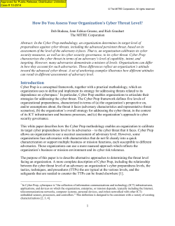 How Do You Assess Your Organization`s Cyber Threat Level ?