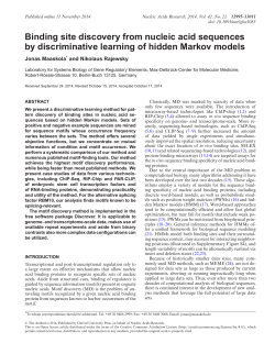 Binding site discovery from nucleic acid sequences by discriminative