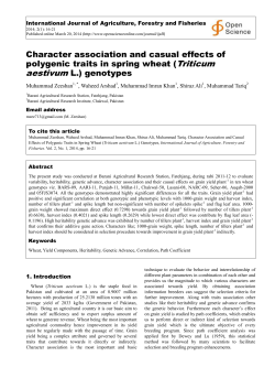 Character association and casual effects of polygenic traits in spring