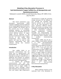 Modeling X-‐Ray Absorption Processes in Sub