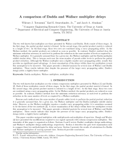 A comparison of Dadda and Wallace multiplier delays