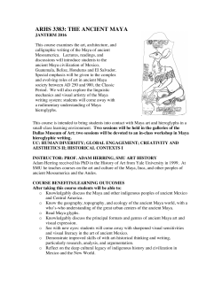 arhs 3383: the ancient maya
