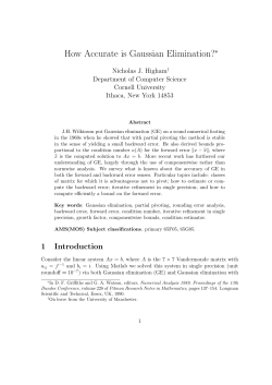 How Accurate is Gaussian Elimination?
