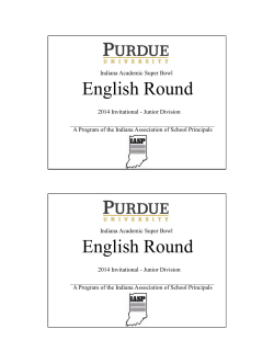 English Round English Round - Indiana Association of School