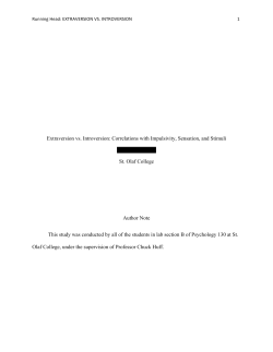 Extraversion vs. Introversion