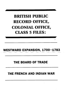british public record office, colonial office, class 5 files