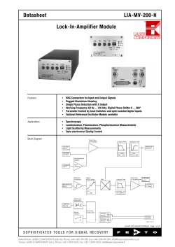 Datasheet LIA-MV-200-H Lock-In-Amplifier Module