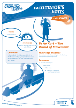 Growing Leaders Stage 2 Discover &ndash; 7 Te Ao Kori &ndash; The World of