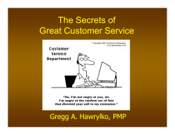 The Secrets of Great Customer Service