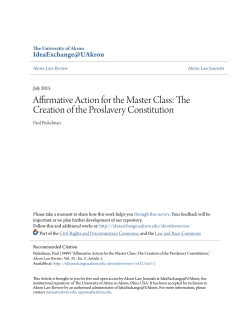 Affirmative Action for the Master Class