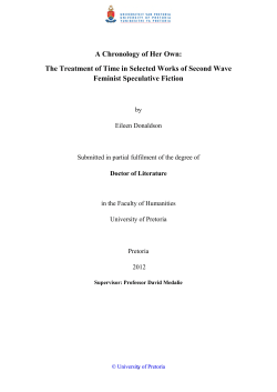 A Chronology of Her Own - University of Pretoria