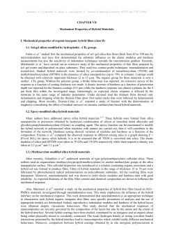 Mechanical Properties of Hybrid Materials.