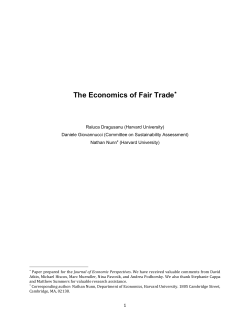 The Economics of Fair Trade