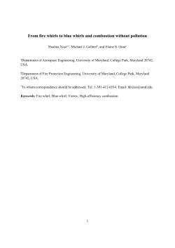 From fire whirls to blue whirls and combustion without pollution