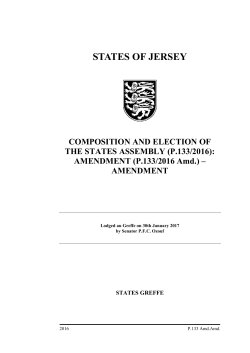 Composition and Election of the States Assembly (P.133/2016