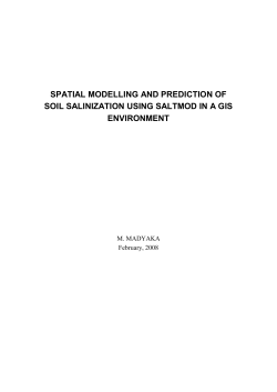spatial modelling and prediction of soil salinization using