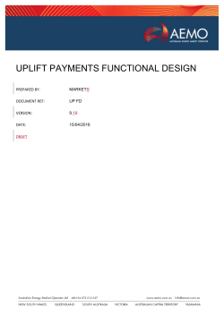 uplift payments functional design