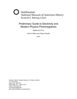 Preliminary Guide to Electricity and Modern Physics Photonegatives