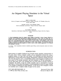 An Origami Playing Simulator in the Virtual Space