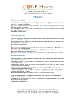 Sitz Baths - Core Health Naturopathic Wellness Centre