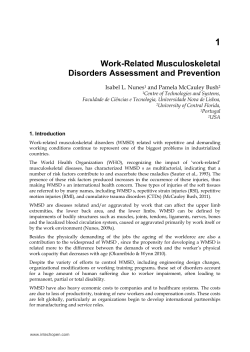 Work-Related Musculoskeletal Disorders Assessment