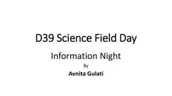 Science Field Day Information Night