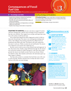 Consequences of Fossil Fuel Use - Warren Hills Regional School