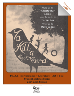 PLAY (Performance = Literature + Art + You) Student Matinee Series