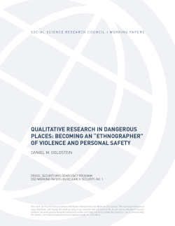 Qualitative Research in Dangerous Places: Becoming an