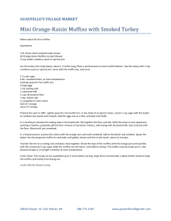 Mini Orange-Raisin Muffins with Smoked Turkey