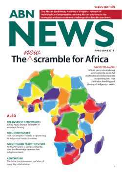 The scramble for Africa - Alliance for Food Sovereignty in Africa AFSA