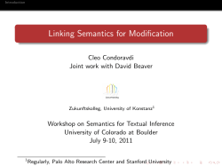 Linking Semantics for Modification