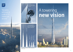 "Elevators will travel at a rate of 10 meters per second."