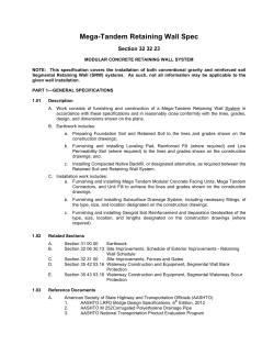 Mega-TandemTM Retaining Wall Specification