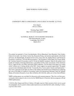 NBER WORKING PAPER SERIES COMMODITY
