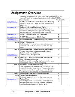 Assignment Overview