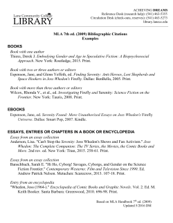 MLA 7th ed. (2009) - Lane Community College Library