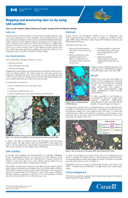 Mapping and monitoring lake ice by using SAR satellites