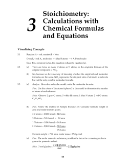 Chemical Formulas and Equations