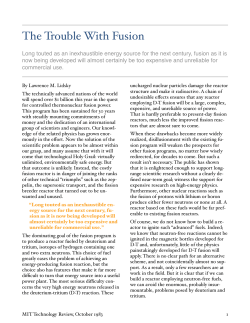 The Trouble With Fusion