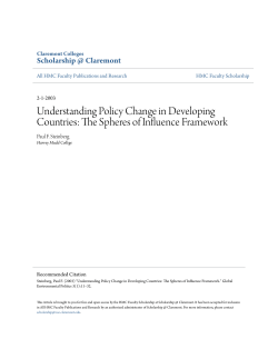 Understanding Policy Change in Developing Countries: The