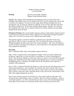 Graphic Organizer Strategy: Cause and Effect Heading: Speak by