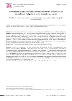 Prevalence and risk factors associated with the occurrence of