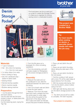 Denim Storage Pocket - Echidna Sewing Products
