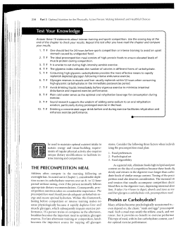 Pre-Competition meal..