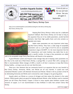 June - London Aquaria Society