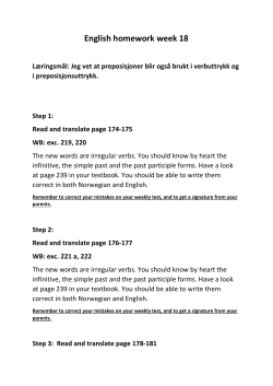 English homework week 18