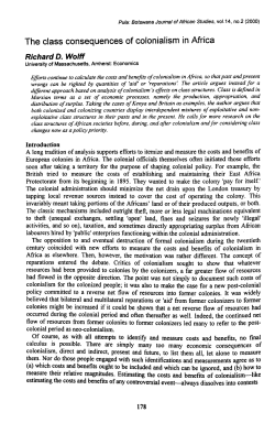 The class consequences of colonialism in Africa